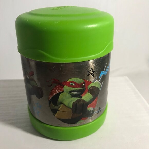Teenage Mutant Ninja Turtles Thermos Food Jar Green Stainless Steel TMNT Lunch - Picture 5 of 9